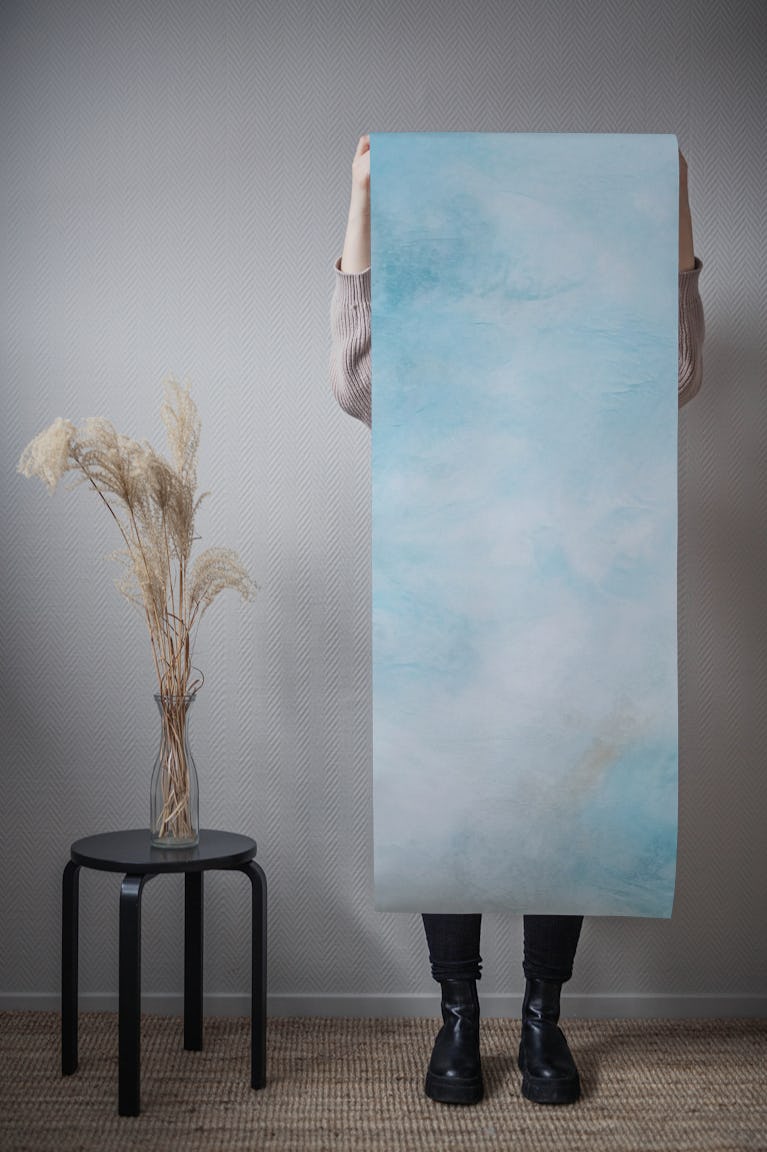 Soft Blue Abstract Art wallpaper roll