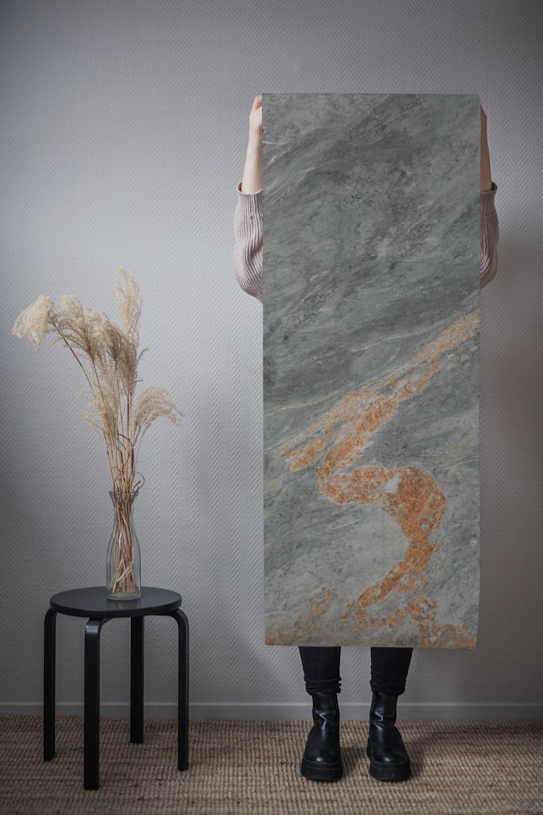 Silver Old Marble wallpaper roll