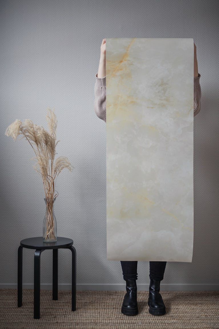 Ice White Onyx wallpaper roll