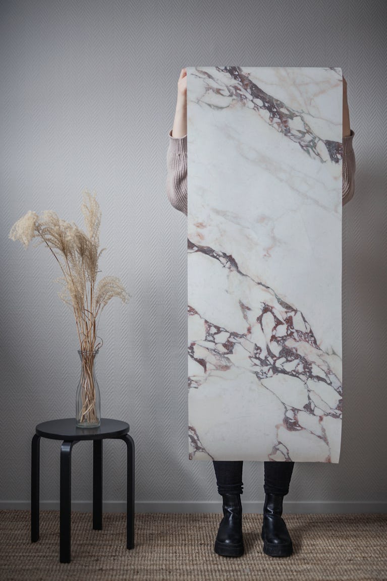 Calacatta White Marble wallpaper roll