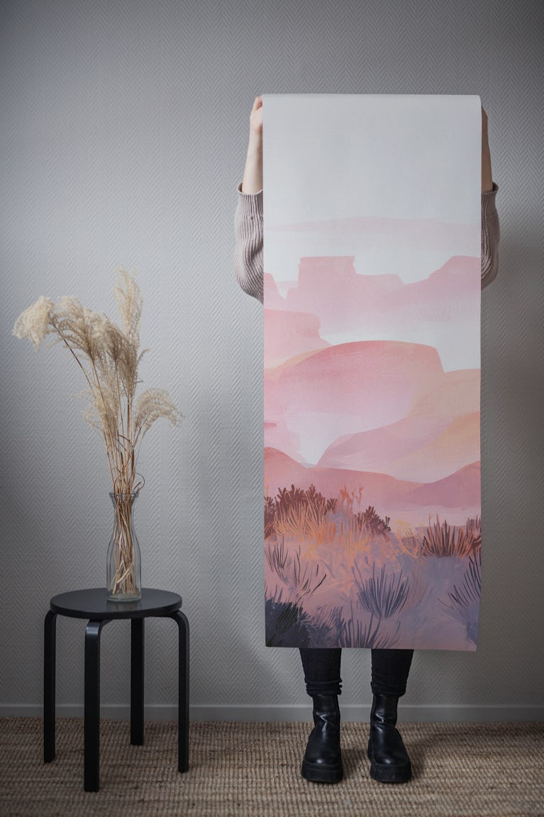 Pastel Sunset Canyon Dreams wallpaper roll