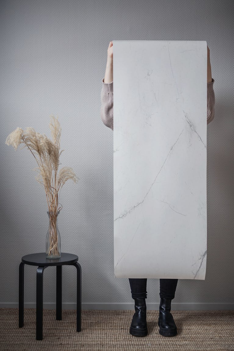 white natural marble wallpaper roll