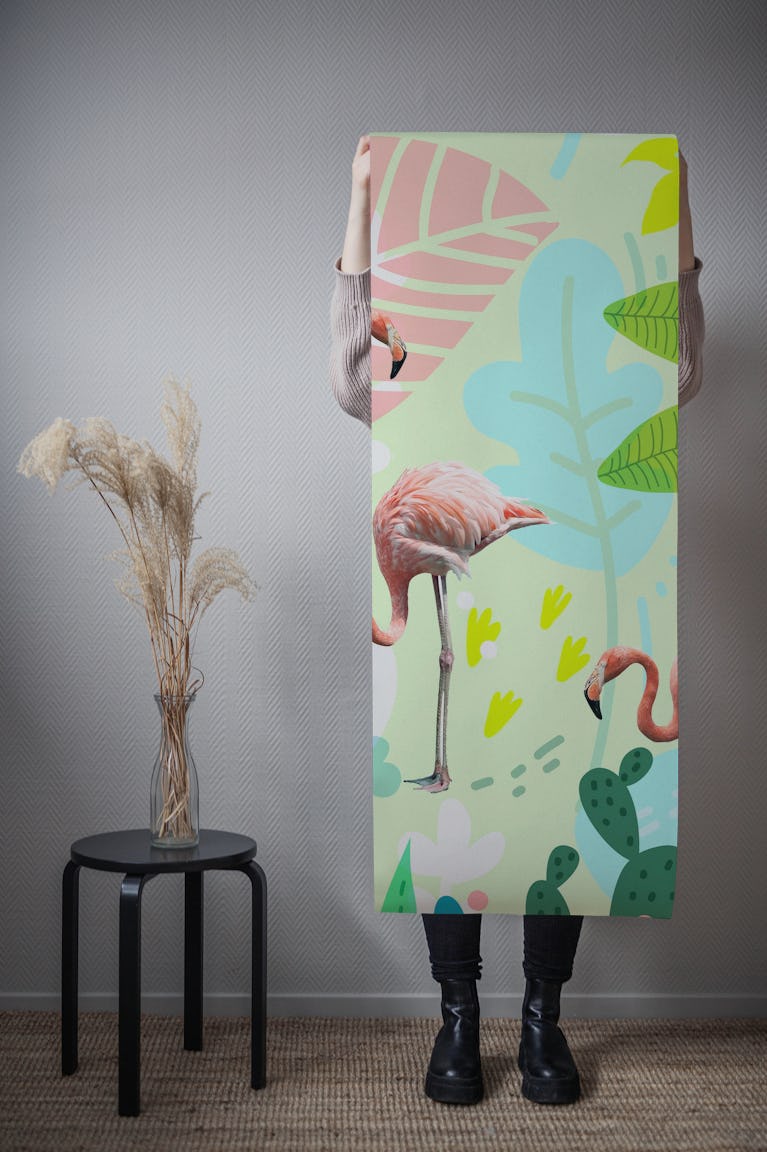 Flamingo Jungle wallpaper roll