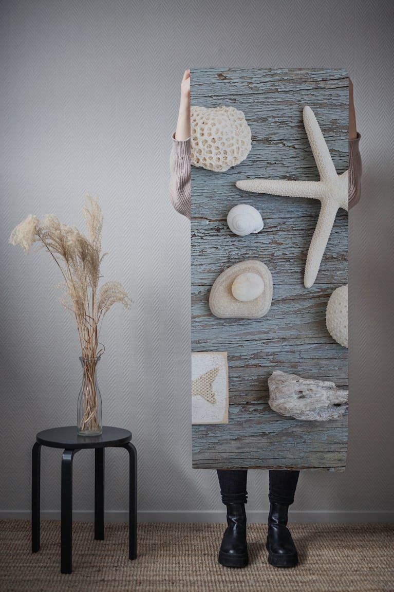 The Beach Collage wallpaper roll