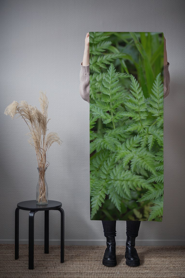 Fresh Green Fern Leaves wallpaper roll