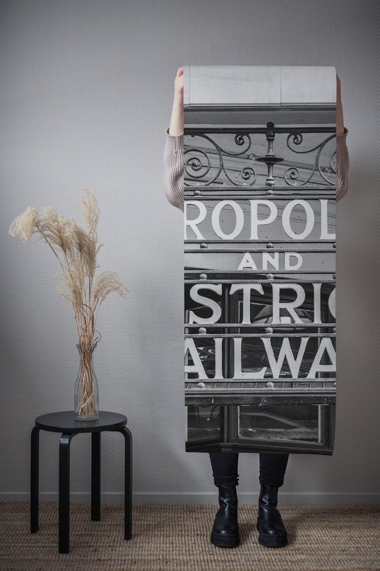 Metropolitan and district railways wallpaper roll