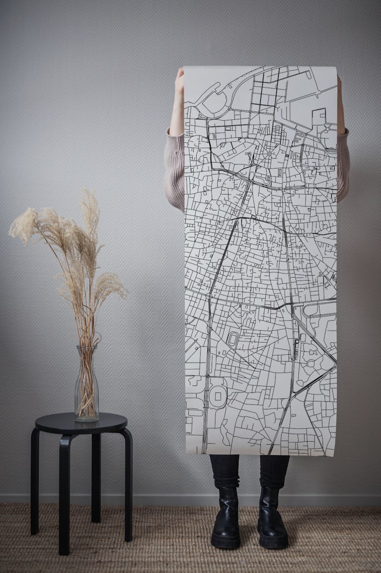 Beirut Map wallpaper roll