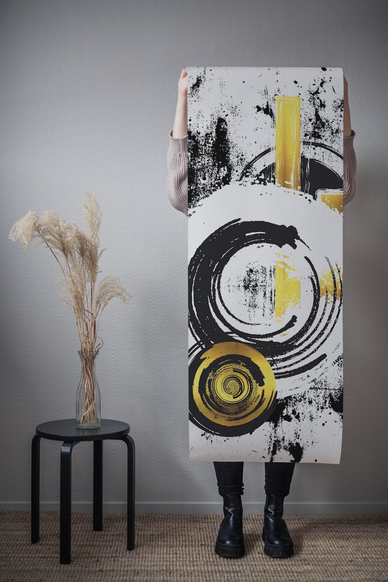 ABSTRACT ART Dynamic shapes wallpaper roll