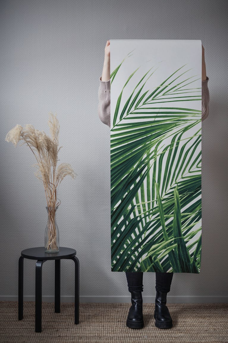 Tropical Green Palm Leaves 1 wallpaper roll