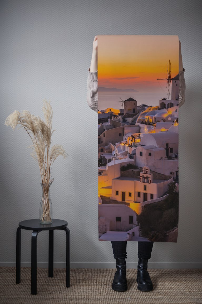 Calispera Santorini wallpaper roll