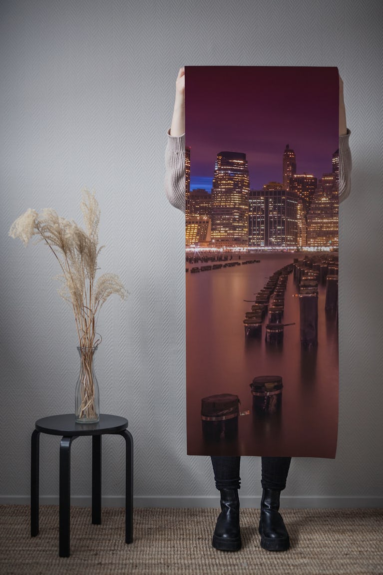 Manhattan Skyline at Sunset wallpaper roll
