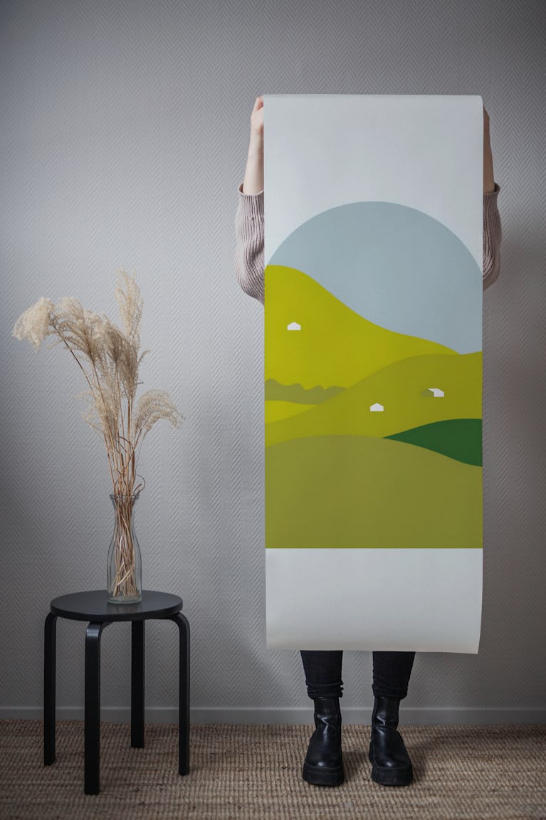 Scandinavian Retro Meadow wallpaper roll