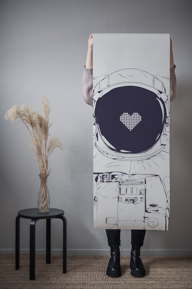Astronaut love wallpaper roll