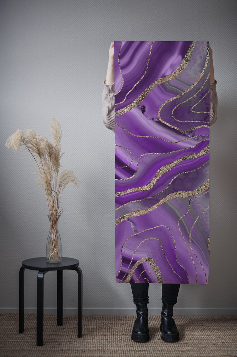 Agate Gold Glitter Glam 1b wallpaper roll