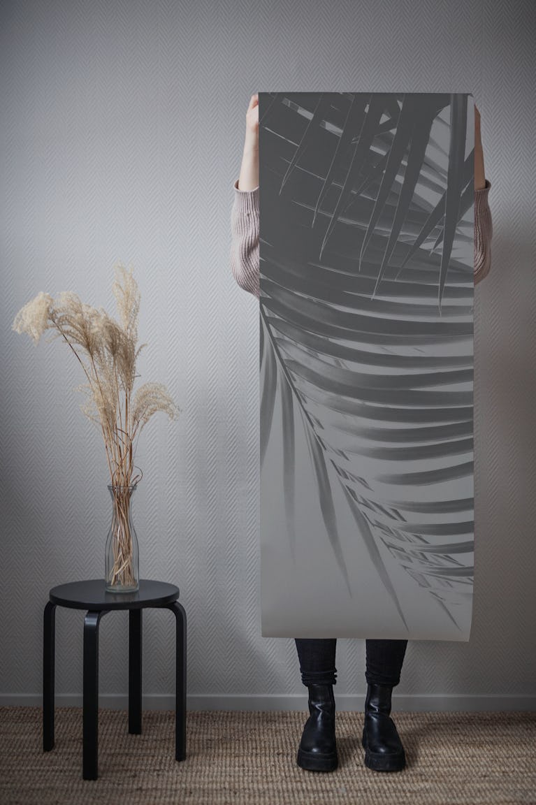 Palm Leaves Gray Vibes 1 wallpaper roll