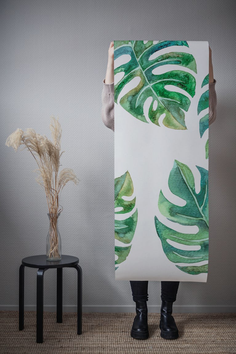 Monstera Leaves wallpaper roll