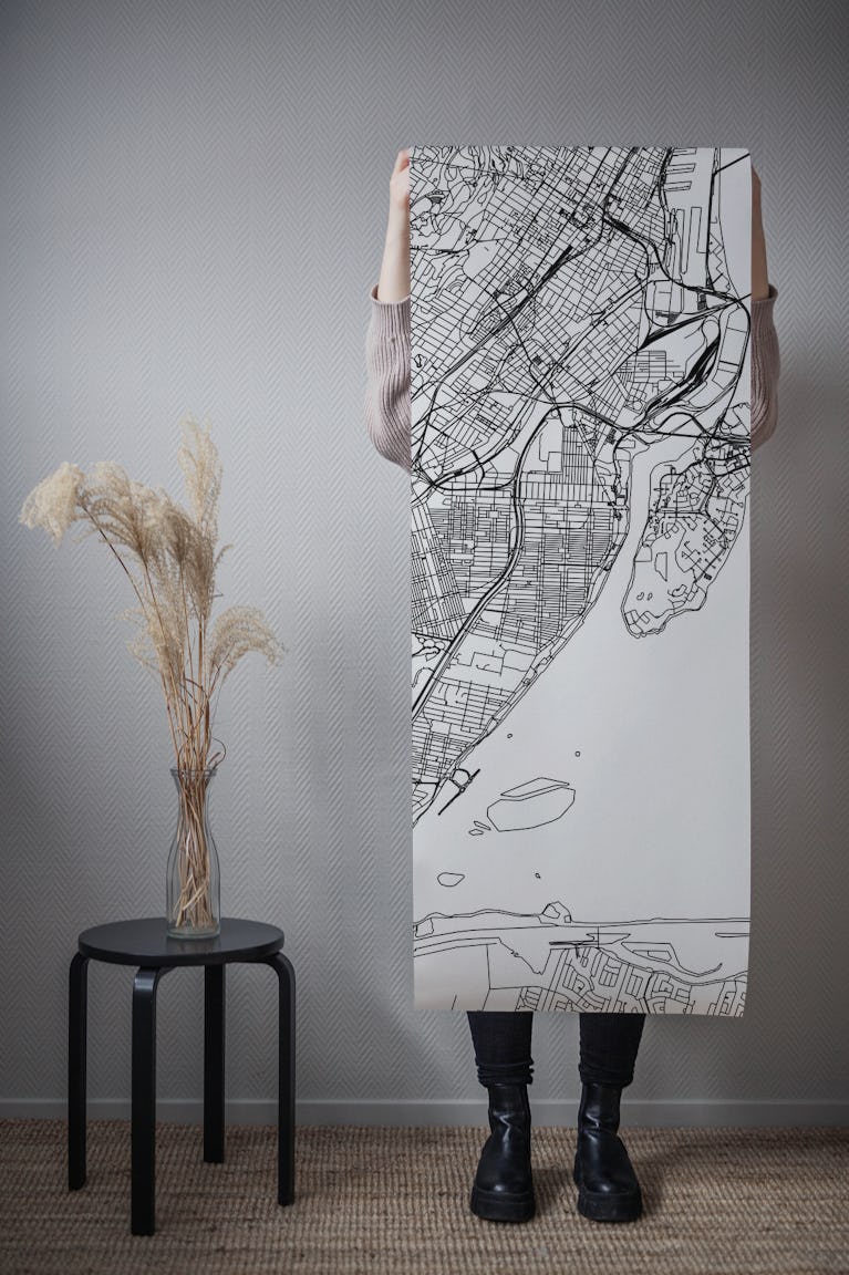 Montreal Map wallpaper roll