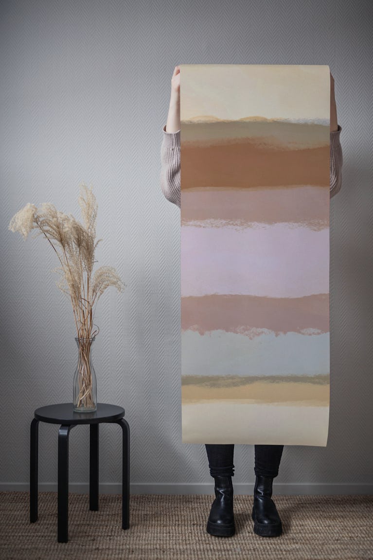 Strips 4D Muted Pastel wallpaper roll