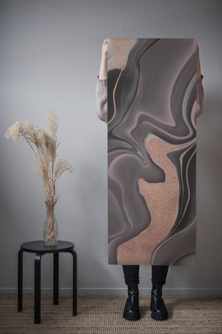 Marbled Elegance Rose Gold wallpaper roll
