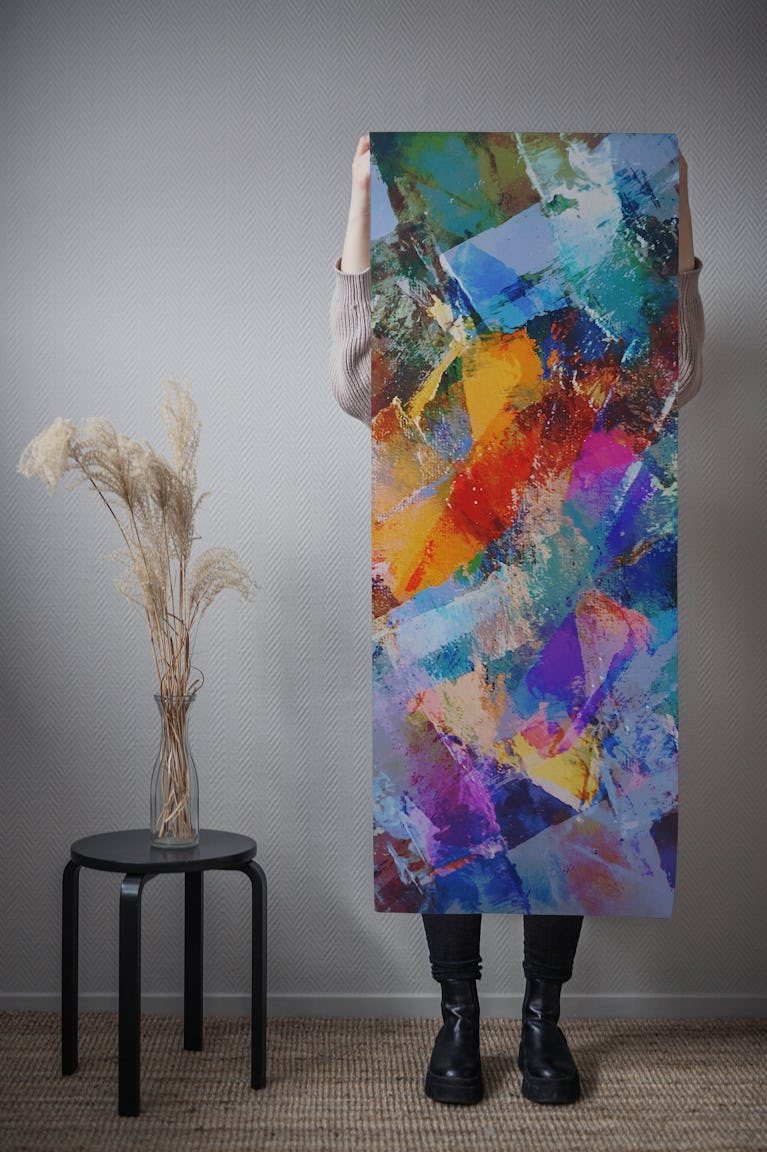 Colored Brush Strokes 2 wallpaper roll
