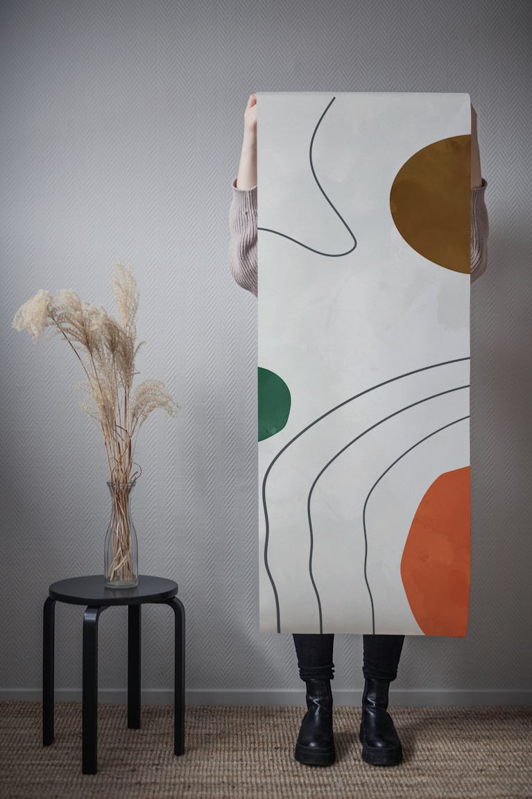 Mid Century Minimalist wallpaper roll