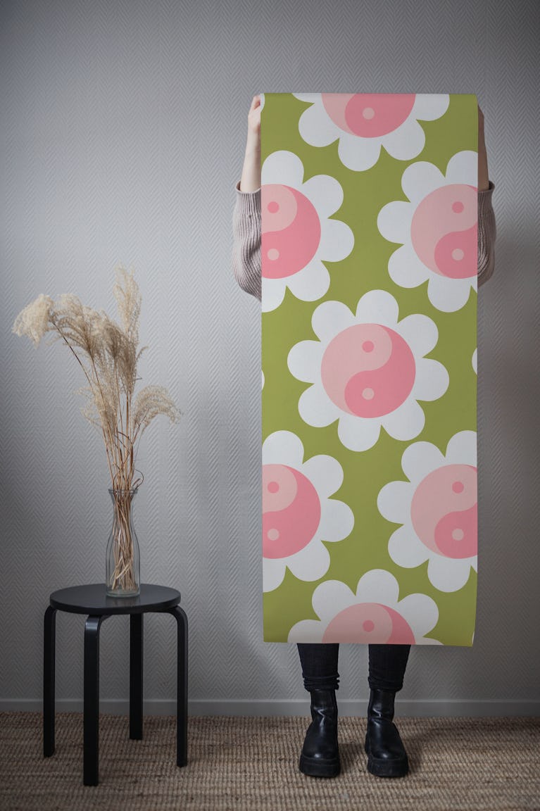 Flowers Balance Pattern wallpaper roll