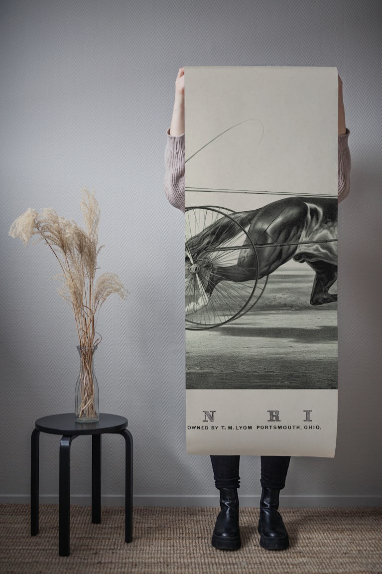 Horse Race Historic Art wallpaper roll