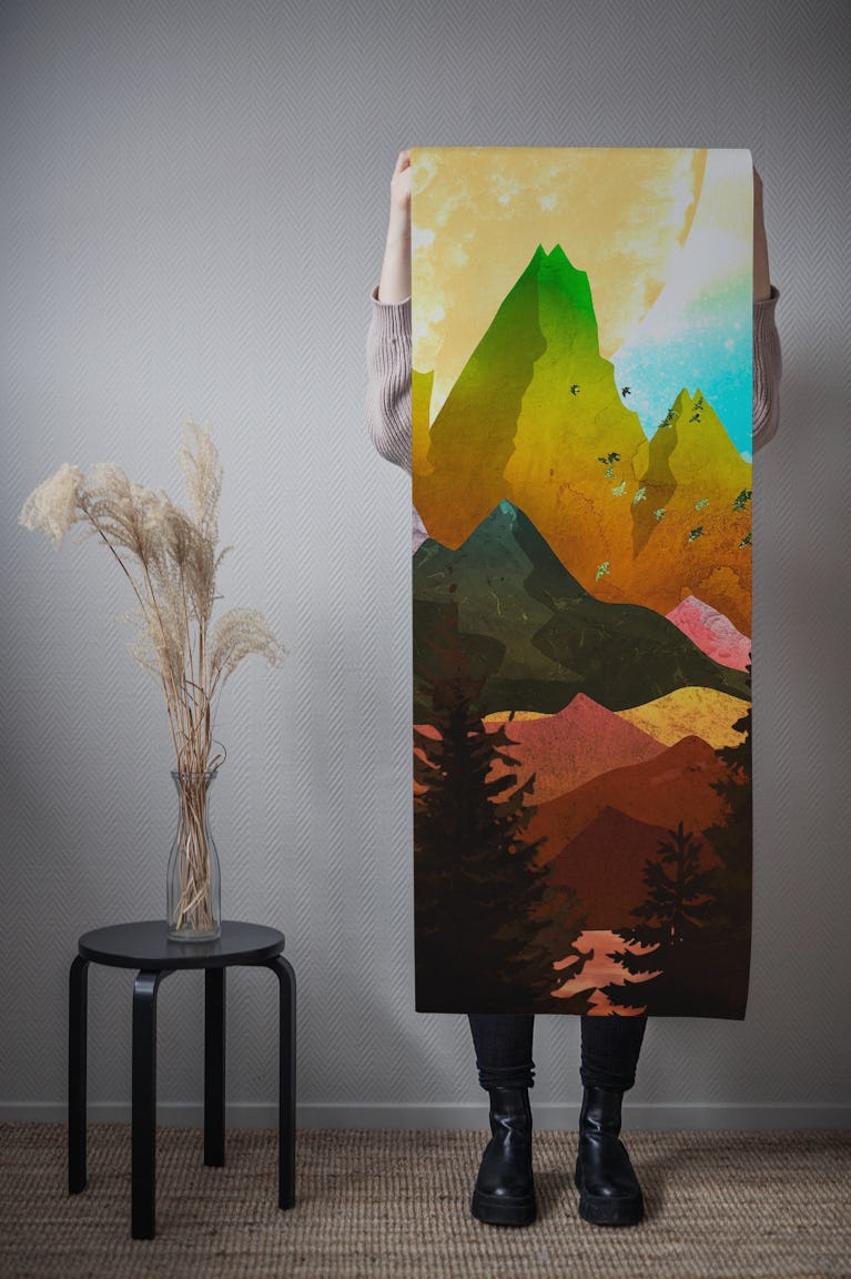 The colorful mountains wallpaper roll