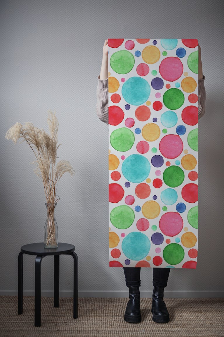 Magical Watercolor Circles 1 wallpaper roll