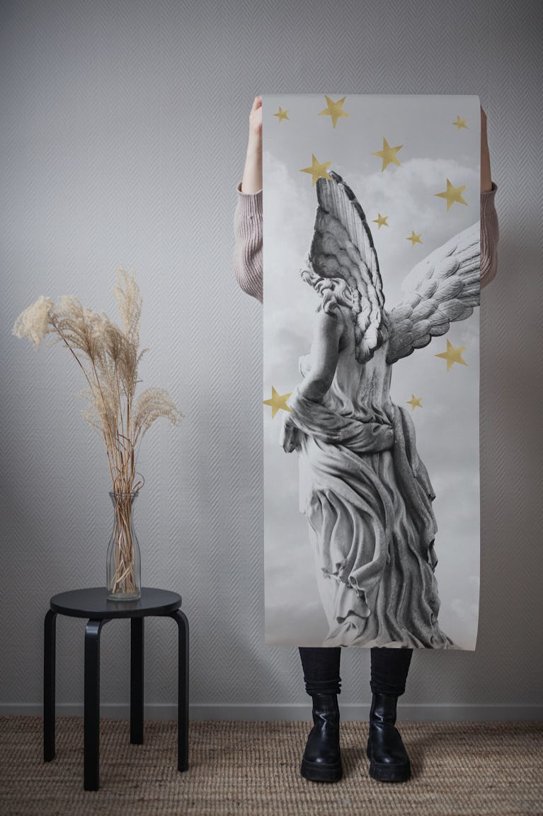 Marble Angel Starry Sky Moon 1 wallpaper roll