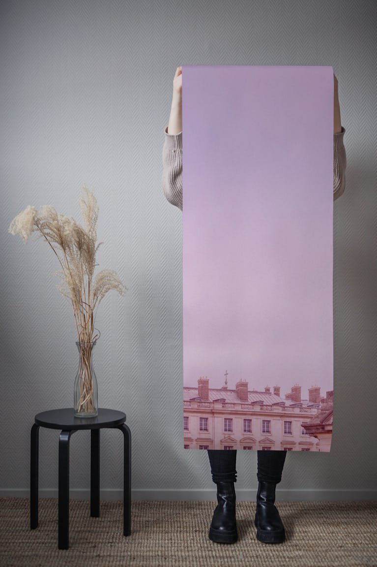 Purple Paris wallpaper roll