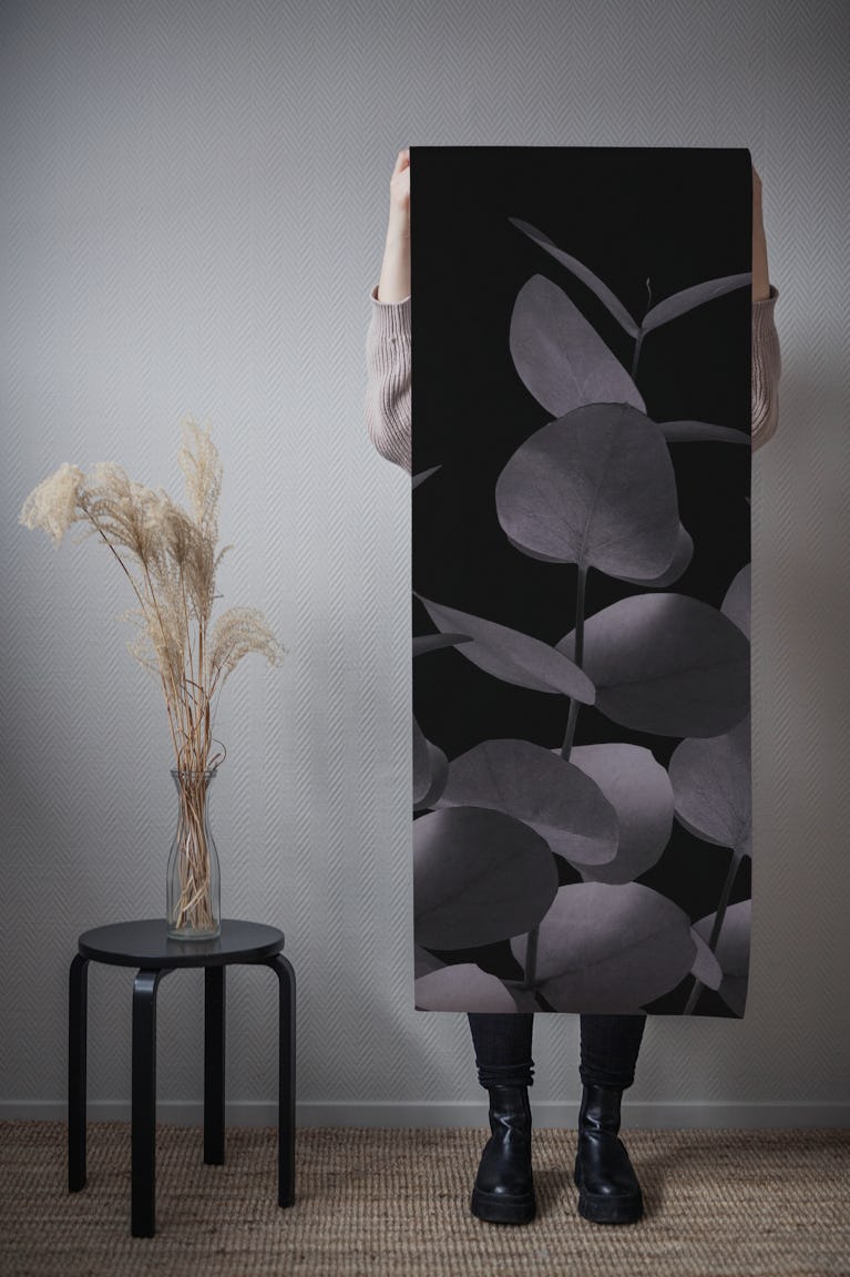 Eucalyptus Black Black 1 wallpaper roll
