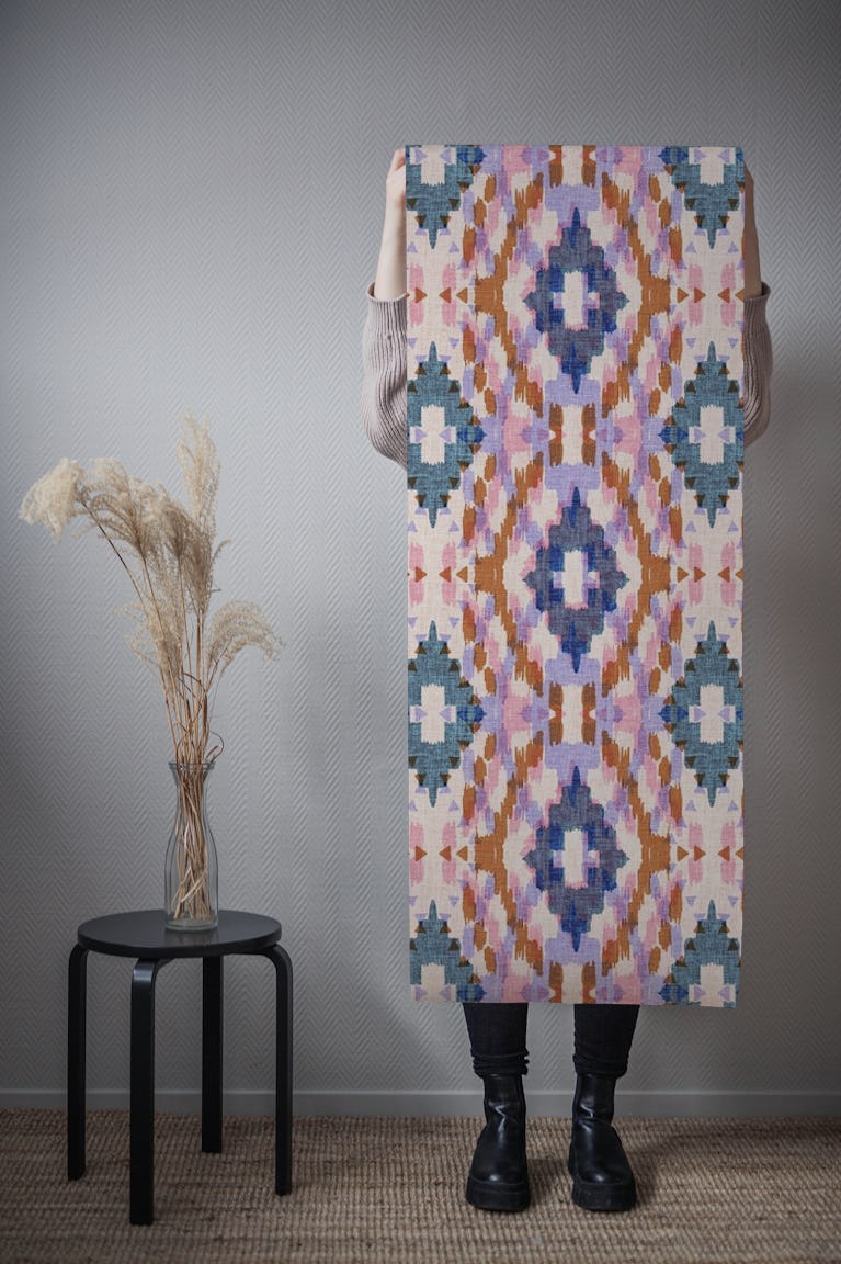 Leila Ikat Fiesta wallpaper roll