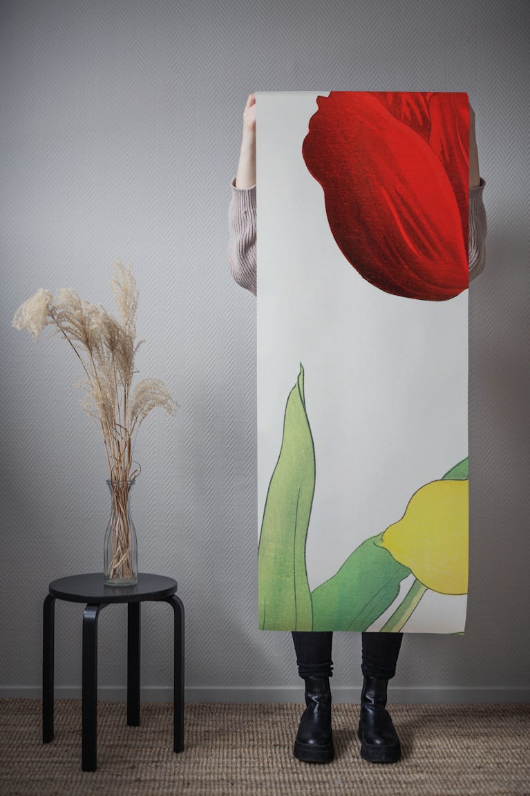Japan Vintage Tulip Floral wallpaper roll