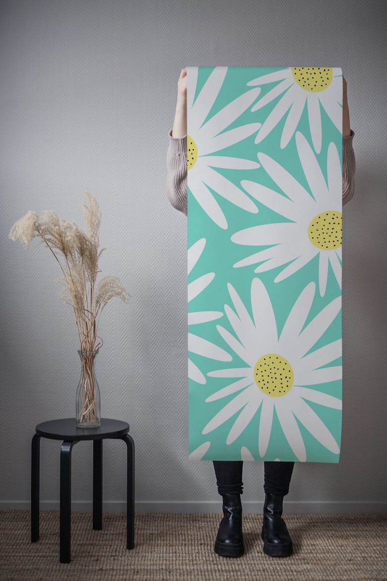 60s 70s Retro Sunflower Glam 3 wallpaper roll