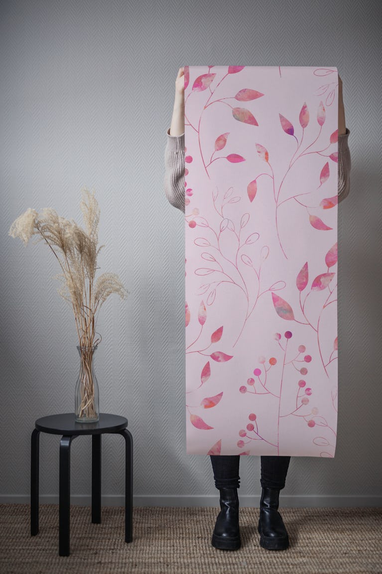 Floral Simplicity Pretty Pink wallpaper roll
