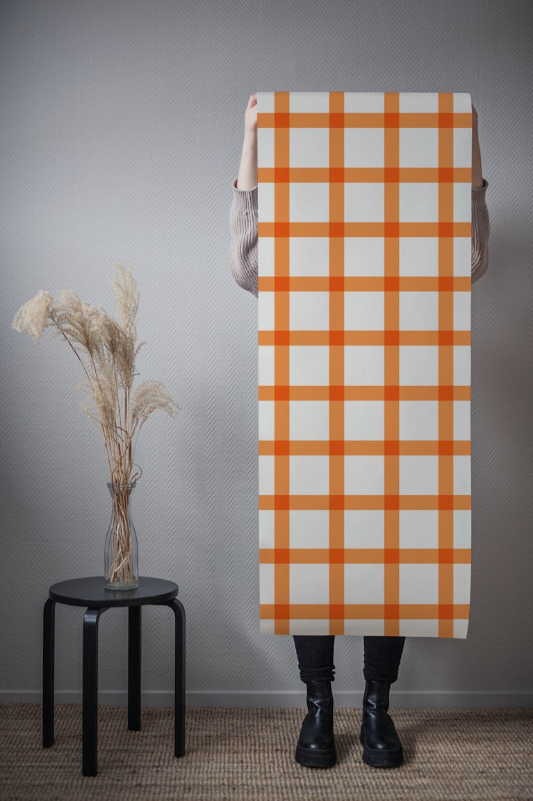 Picnic Orange wallpaper roll