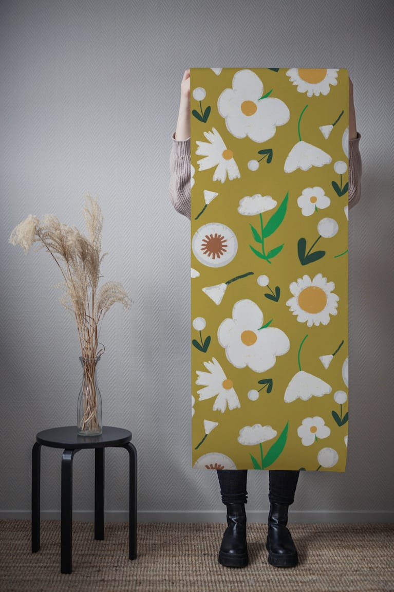 Marigold and Dandelion Musk wallpaper roll