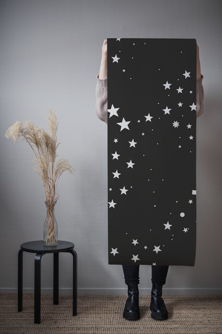 Hand drawn doodle stars wallpaper roll