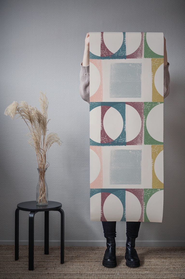 Modern Villa Pink Blush wallpaper roll