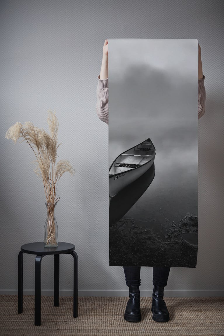 A lonely boat! wallpaper roll