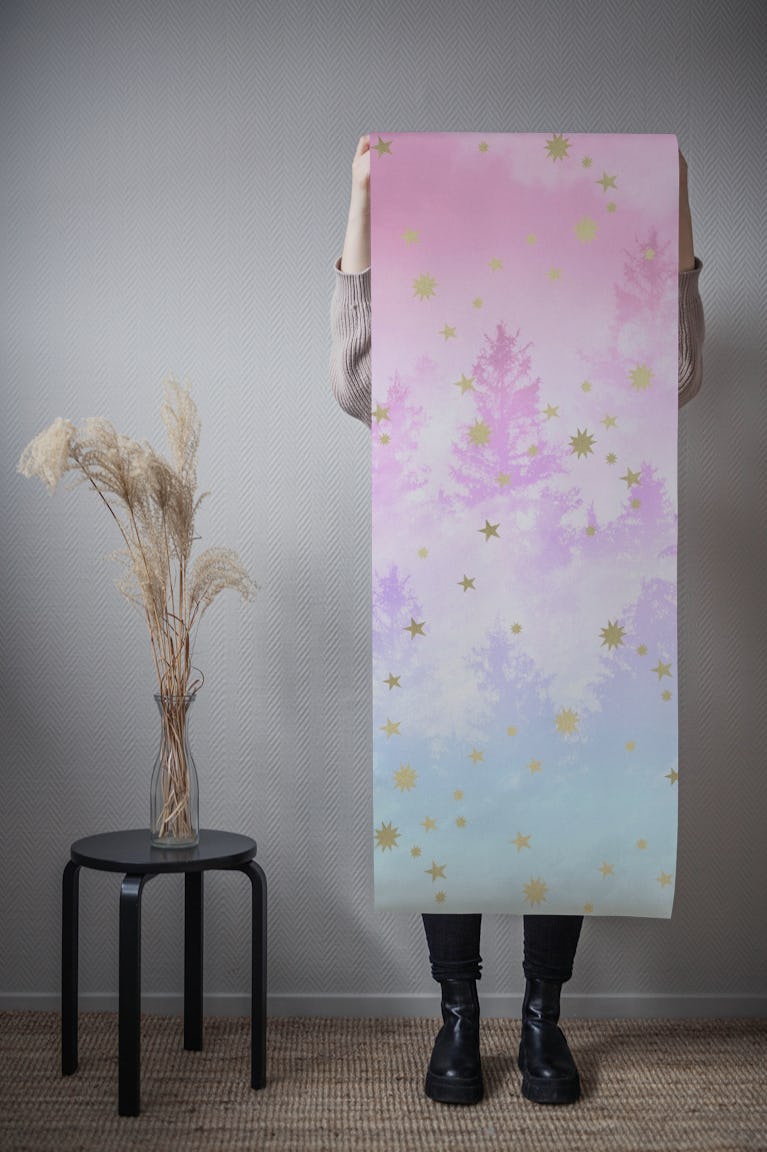 Starry Unicorn Pastel Forest 1 wallpaper roll