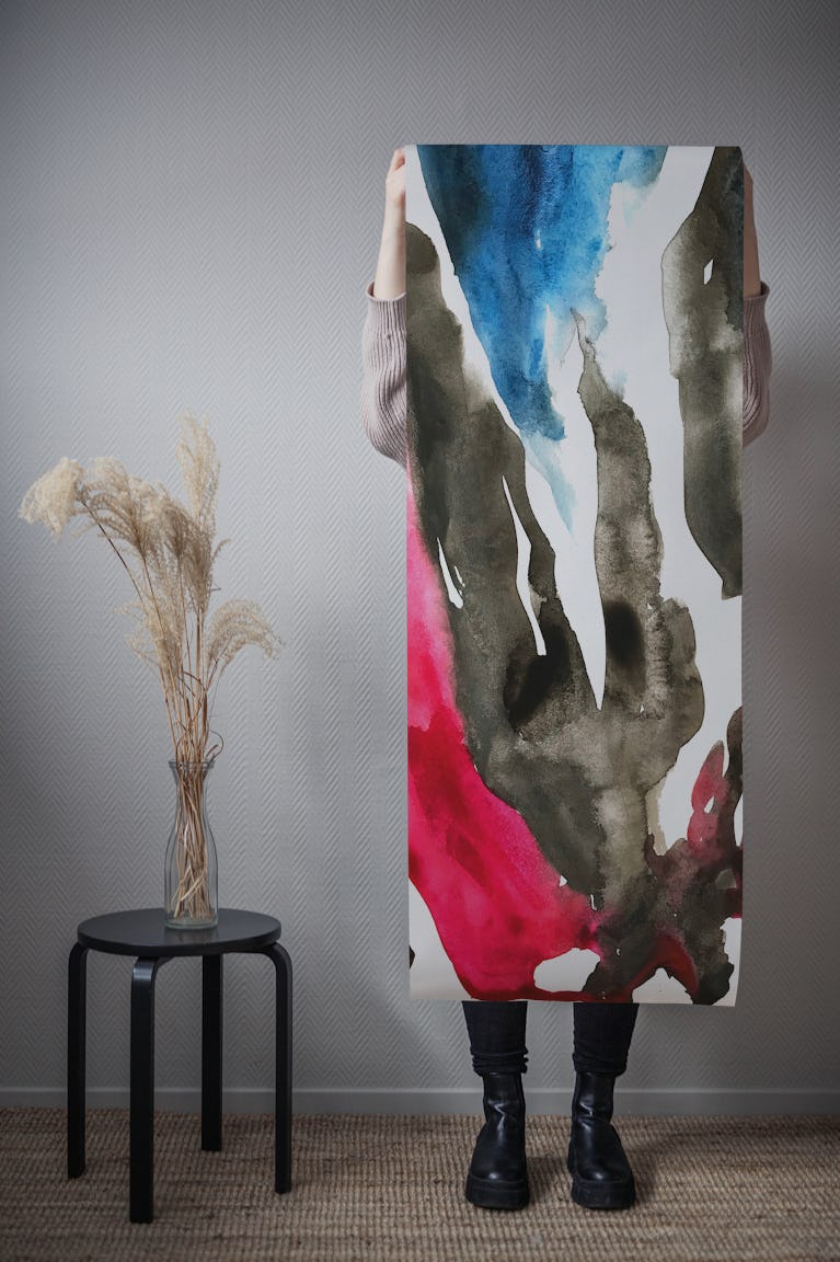 Watercolor Marble Splash wallpaper roll