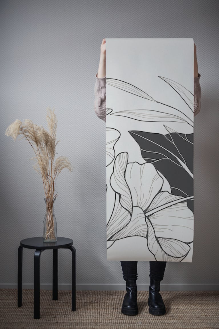 Botanical wall wallpaper roll