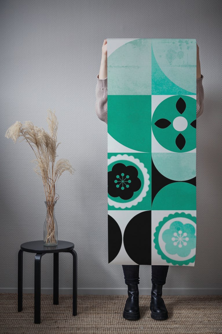 Mid Century Modern Meadow wallpaper roll