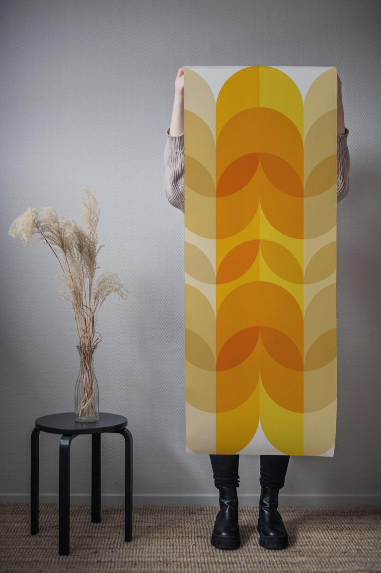 Japandi Mid Century Rainbow wallpaper roll