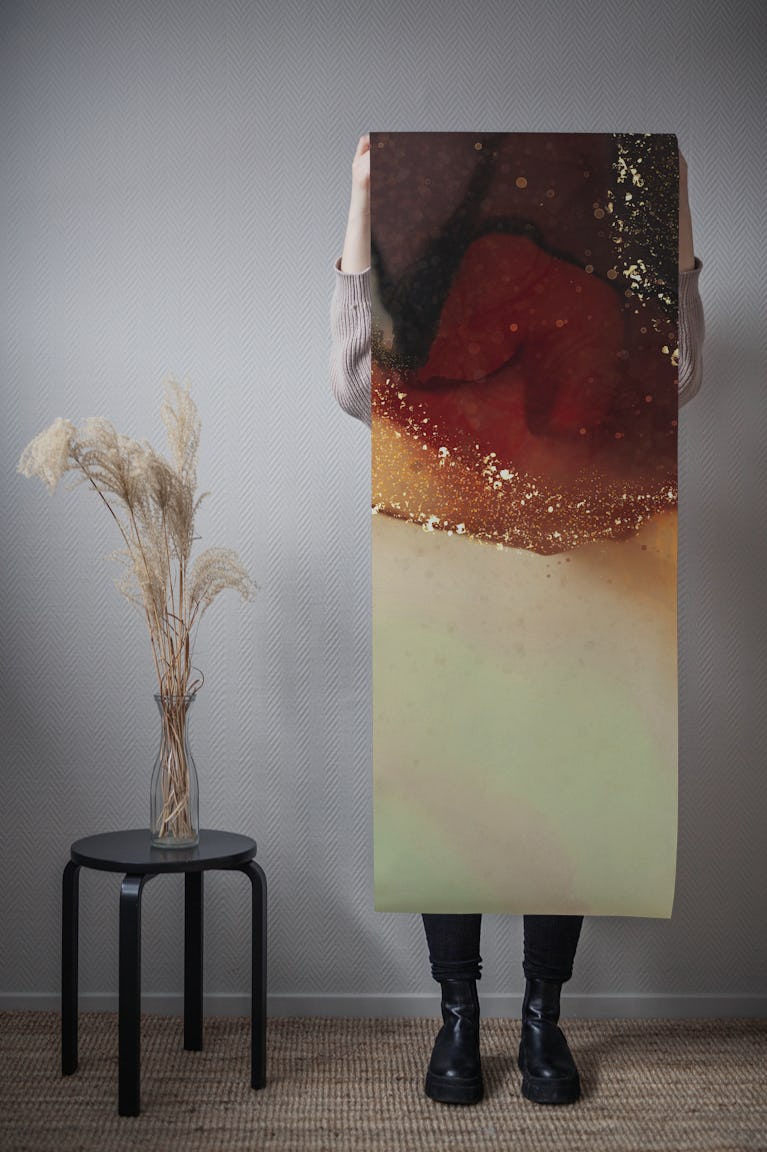 Abstract Glittery Ink - top to bottom wallpaper roll