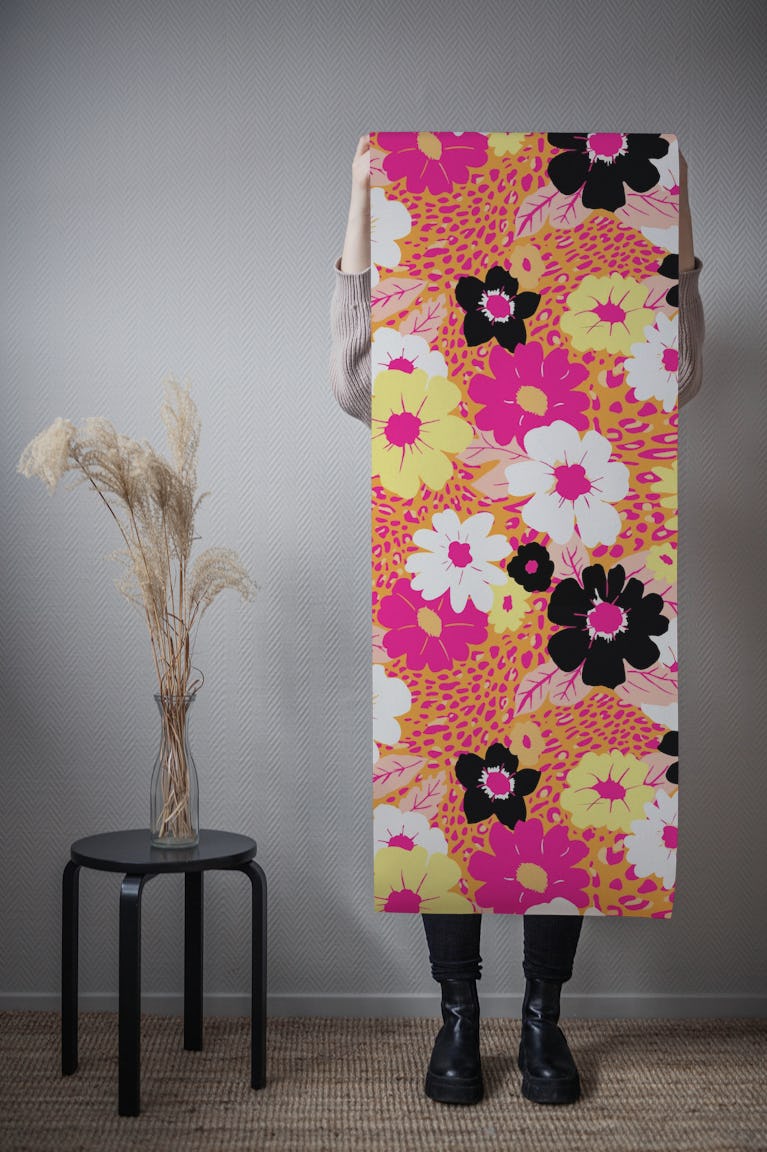 Bold Maximalist Flowers wallpaper roll