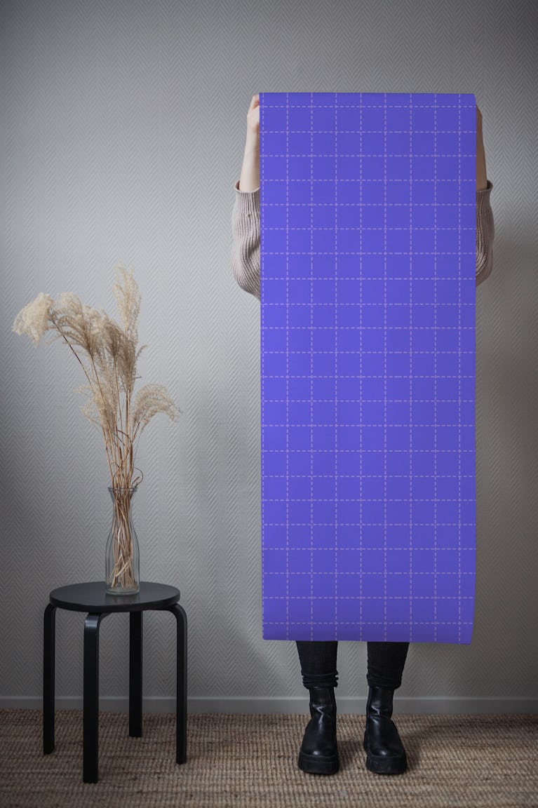 Grid Purple and Purple wallpaper roll