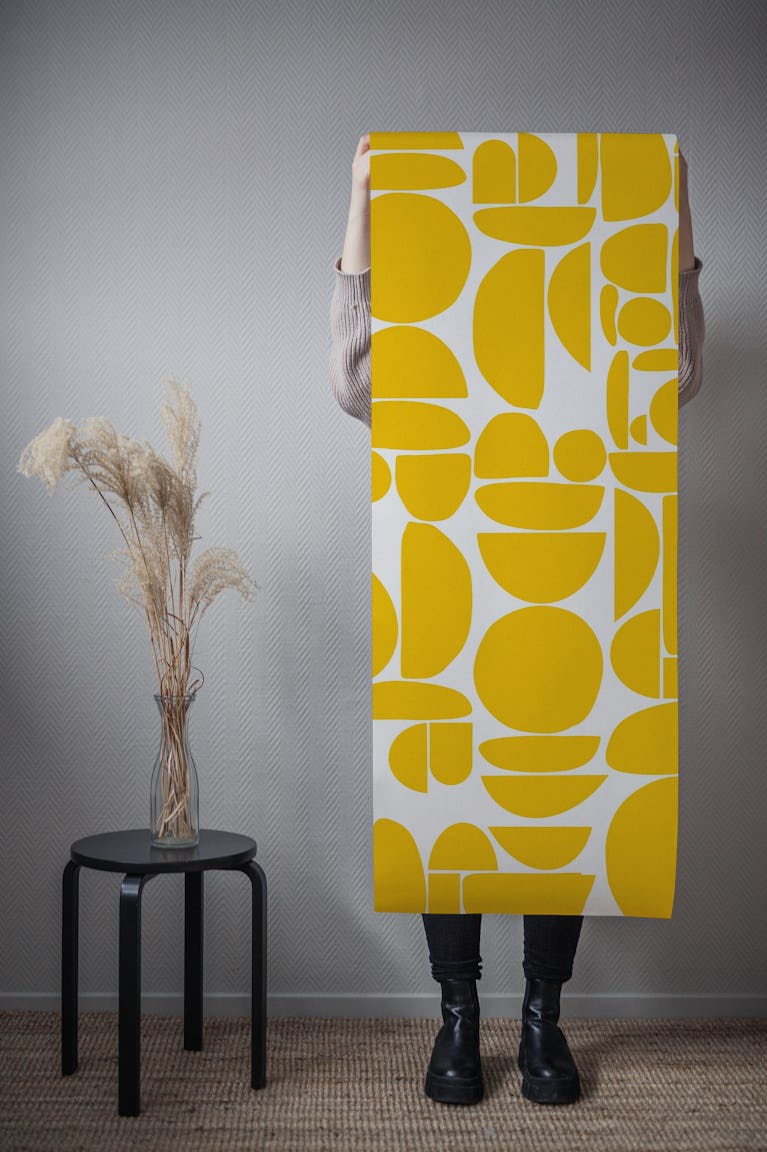 Yellow Cutouts wallpaper roll